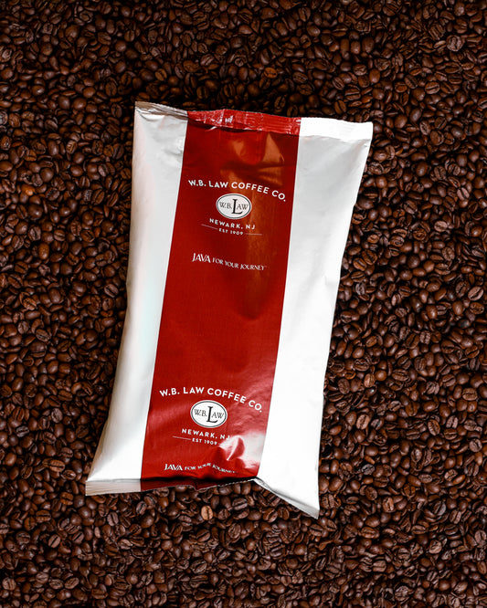 A frac pack of our freshly roasted and ground 100% Arabica Brazilian Coffee from Cerrado Mineiro Brazil.