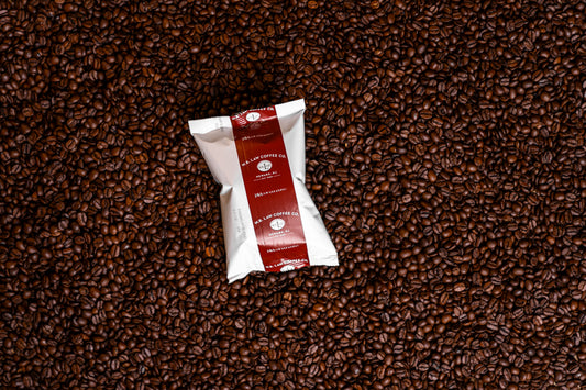 A  frac pack of our 100% Arabica Breakfast Blend coffee- perfect for batch brewing a mild full-bodied cup of coffee that's great all day long!