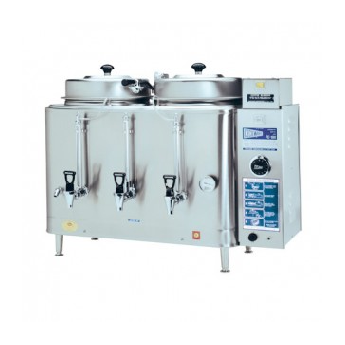 A dual 3 gallon Cecilware coffee urn