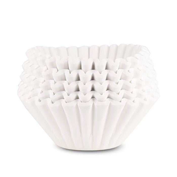 A stack of Coffee Filters 15x5 size for bulk batch brewing.