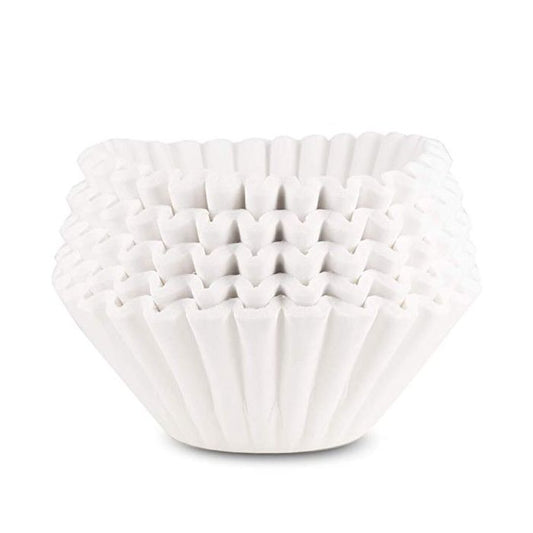 A stack of Coffee Filters 15x5 size for bulk batch brewing.