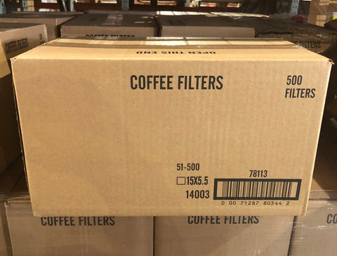 White 1.5 Gal (15x5.5) Coffee Filters