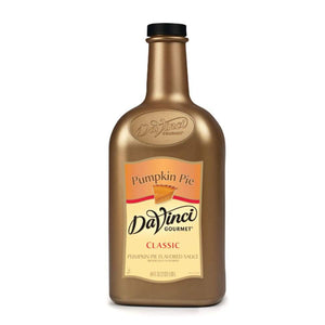 A gold bottle of DaVinci Pumpkin Pie sauce.